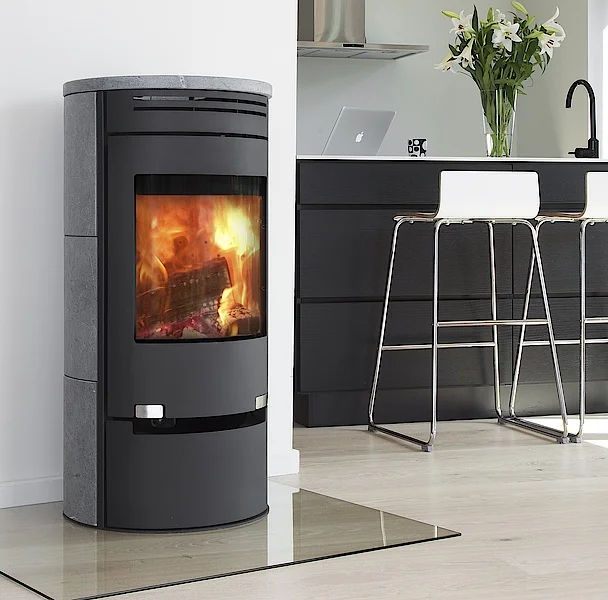 Aduro 1-1SK Wood burning Stove with Drawer - Black Soapstone