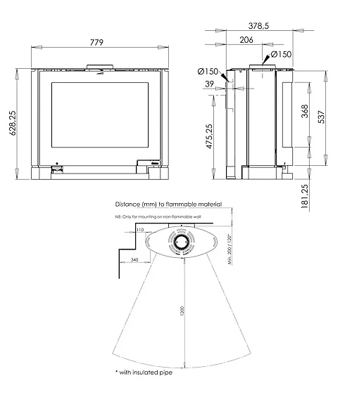 dimensionsaduro15.3woodburningstove