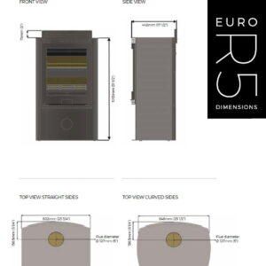 Di Lusso R5 Eco Euro Wood Stove - Image 3