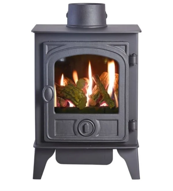 hunter hawk contemporary door gas stove