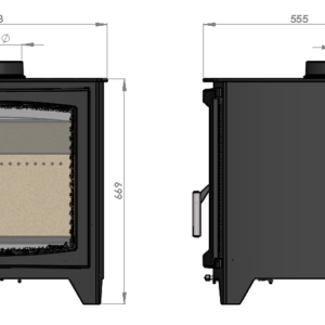 aspect 14 eco wood burning stove dimensions