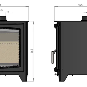 aspect 14 eco wood burning stove dimensions