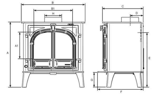 Stovax Stock 11 Dimensions