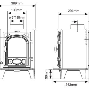 Stovax Stockton 3 Dimensions