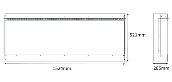 Hunter Electric EF72 dimensions