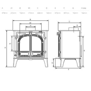 Stovax Stockton 11 Eco Single door wood burning stove