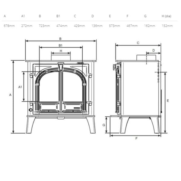 Stovax Stockton 11 Eco Single door wood burning stove