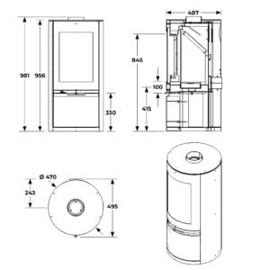 Rondo with door dimensions.