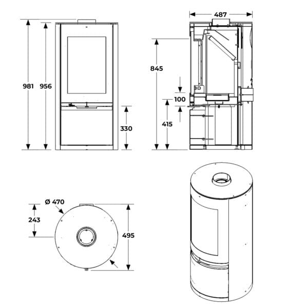 Rondo with door dimensions.